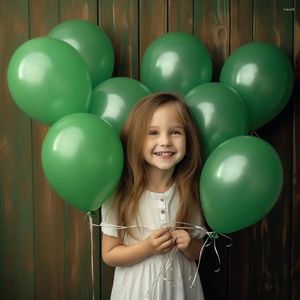 Decoração de festa 65pcs Conjunto de 10 polegadas de látex verde claro para balões de balons de aniversário pendurados