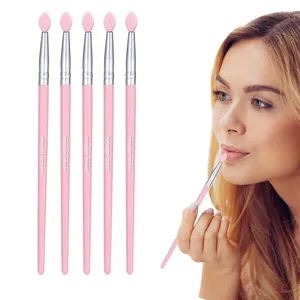 Pincéis de maquiagem pincel lábio liner multifuncional silicone 5pcs Filme de sombra de sombra de sombra rapidamente