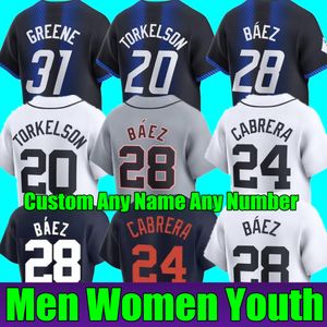 Nuova Custom 2024 City Connect Miguel Cabrera Baseball Jersey Tarik Skubal Detroit Javier Baez Tigers Kirk Gibson Riley Greene Spencer Torkelson Andy Ibanez Baddoo