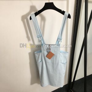 Mulheres sem mangas saia jeans de cristal brilhante vestido casual vestidos de estilo casual designer jean saias