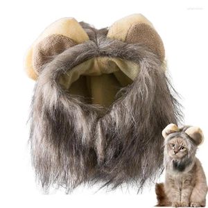 Costumi di gatto leone parrucca per cani copricapo di mantello per mantello animale domestico divertente copricapo realistico comodo adattabile adattabile adattabile