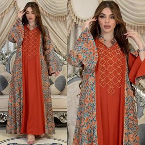 Stampa di abbigliamento etnico Diamond Casual Arabian Dubai Abaya Nation Abet Muslim Dress Fashi