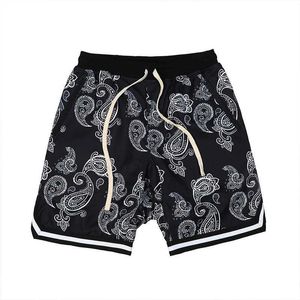 Men's Shorts Dropshipping Paisley Fashion Hip Hop 70s Bandana African Digital Print High Waist Black Casual Sports Board Shorts for Men T240507