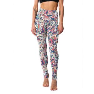 Kvinnors leggings blommor leggings hög midja paisley tryckt ben för kvinnor mycket stretchbara fitness tights byxor träning sportkläder y240508