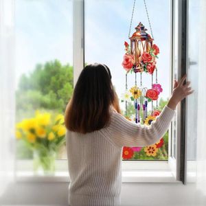 Dekorativa figurer Långvarig vindklocka Färgstark kit DIY 5D Full borrmålning Set för inomhus utomhus hängande dekor unik födelsedag