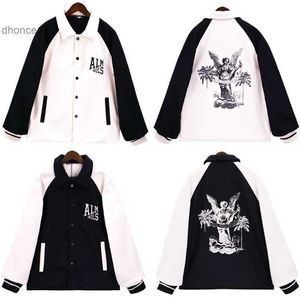 Men's Summer Casual Designer Trendy Angel Pa Academy Style Color Block Jacket Loose Hip Hop Angels Baseball Coat for Men and Women