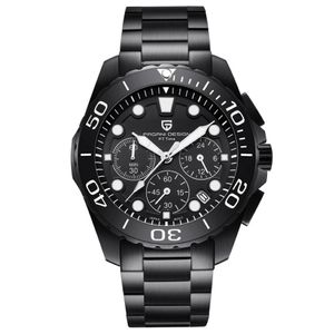 Pagani Design Watch Men Top Chronograp Stainless Steel Quartz Wristwatches 30m 방수 남성 시계 268o