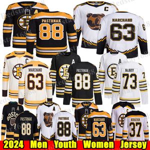 #88 David Pastrnak Boston Hockey Jersey #63 Brad Marchand Patrice Bergeron Charlie McAvoy Jake Debrusk Pat Maroon Jeremy Swayman Linus Ullmark Maglie Bruins