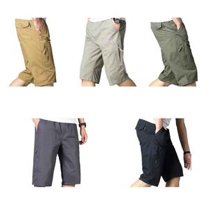 Men's shorts summer cropped pants Pure cotton casual clothing multi-pocket design outdoor sports