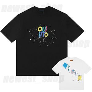 Mens T-Shirt Plus Size luxury designer tshirt Classic t shirts round Neck cotton black white geometry rainbow letter oversize Top Tee S M L XL