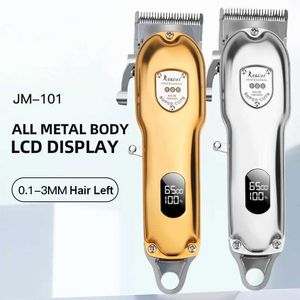 電気シェーバーResuxi JM-101プロのコードレスヘアクリッパーすべてのメタルヘアトリマー男性用バーバービアード電気ヘア切断機械T240507