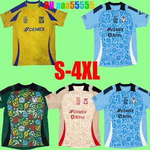 Novos fãs de jogadores Liga MX 2024 2025 Jerseys de futebol Tigres Gigned Gignac Aquino L.Quinones N.Ibanez Thauvin Cordova Lainez S.Cordova 24 25 Camisa de futebol 4xl