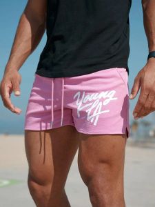 Youngla Shorts Herren Shorts Short Knie Viertel Shorts Herren Sommer Quickdrying Mesh Casual Sporthosen Lauf Squat Basketball Fitness Designer -Shorts für Männer