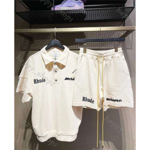 Męskie szorty sumer rhude x McLaren list haftowany rhudes krótki 1 1 Rhudd Kobiety z krótkim rękawem Rhude Shorts Big Sixes