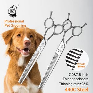 Crane Japan 440C stainless steel 775 inch pet dog grooming scissors thinning shears for dogs rate 25% 240508