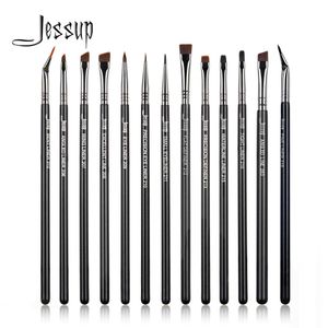 Makeup Brushes Jessup eyeliner pencil makeup thin bending precision angle plane contour ultra fine synthesis S151 Q240507