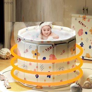 Bathing Tubs Seats Baby swimming bucket home baby bath bucket childrens folding bath bucket swimming pool WX