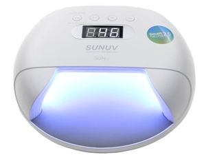 Original Sunuv Sun7 Nail Lamp 48W UV LED Double Light Source Nail Dryer Machine med smart timerminne och sensor Power Storage9909176