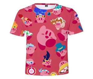 Barn kläder sommar kort ärm 3d tecknad tryckt kirby t -shirt för pojkar flickor streetwear hip hop tonåring pojkar barn tops2902781893