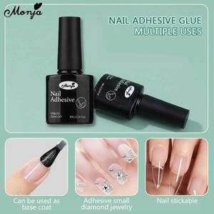 Gel unghie monja 4 bottiglie 8ml nail art adesive gel UV acido acrilico acido falso accessori Accessori decorativi in ​​sapone crema rimozione strumento manuale Q240507