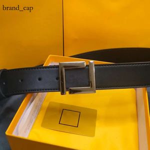 fendibelt Luxury Designer Belts For Men Women Designers Leather Belt F Silver Gold Smooth Buckle Genuine Leather Classical Ceinture Width 3.8cm 7804