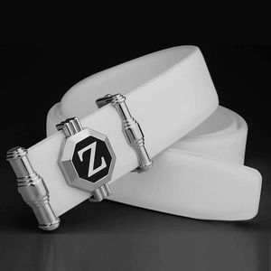 ベルトバックルゴールデンベルトメン高品質の白いデザイナーウエストストラップZレター3.3幅の広い豪華な有名なブランド男性Y240507のためのCeinture Homme
