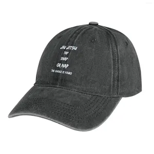 Berets Tap Snap или Sap Jiu Jitsu футболка Art BJJ Unisex Cowboy Hat Fashion Beach Baseball Cap Tea Men Women's