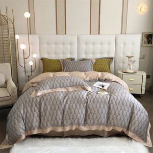 Home textile luxury duvet cover 100% tencel silk cool feeling bed comforter set bedding 240508