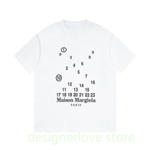 Mm6 Mens T Shirts Designer Tshirt Maison 6 Women Print Cotton T-shirt Summer Womens Trendy Tshirts Streetwear Oversized T Shirt Tee Pullover Black White Man Clothe MM6