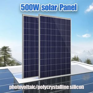 500W12V Povoltaic Solar Panel 1000W Power Bank Kit 100AController Plate For HomeCampingRVCar Fast Battery Charger 240508