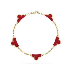 Braccialetti essenziali della gente del bracciale naturale di alta qualità Bracciale naturale rossa con una fennuia comune