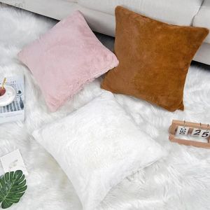 Kudde faux pälsskydd dekorativ för soffa vardagsrumsdekor fodral hög kvalitet vita täcken