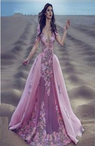 Sexy Borgonha Pink Lace Manga longa Mermaid Gala BOM Dress