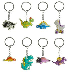 Keychains Lanyards fluorescerande dinosaurie 32 Keychain Mini Söt nyckelning för klassrumspriser Keyrings Väskor Ryggsäckbil Charms Lämplig OTNXV