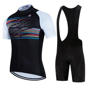 Vendull Men半袖ジャージーセットRopa Ciclismo Hombre Summer Cycling Clothing Triathlon Bib Shorts Suit Bike Uniform 240508