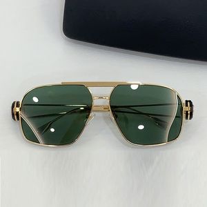 Fashionable and luxurious sunglasses, glasses, sunglasses designer brand gold metal frame, dark color suitable for men and women, better brown frame