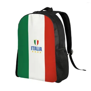 Ryggsäck flagga av Italien reser män kvinnor skola dator bokväska college student dagspår väskor