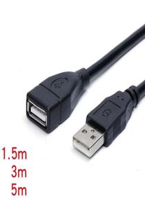 USB 20 Mężczyzna do żeńskiego kabla USB 15M 3M 5M Extender przewód przewód Super Prędkość Synchronizowanie przedłużacza na PC Klawiatura laptopa Drops1046354773