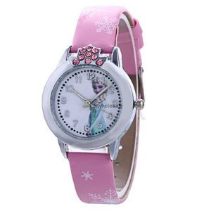 الجليد والثلوج Qiyuan Cartoon Fashion Womens Watch Trend Trend Belt Digital حزام كوارتز