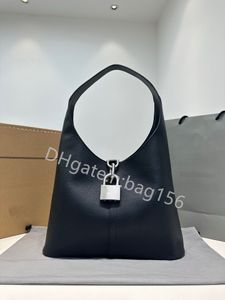 Início da primavera 2024 Genuíno Leather Locker Hobo Bag Mirror Women Bucket Totes