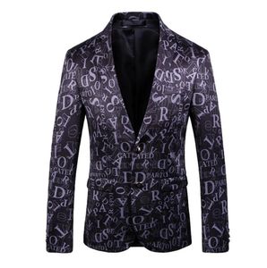 NYA MENS DESIGNER MEN KLÄDER Luxur Designer Mens Blazer Letter Print Jacket Stylish Fancy Brand Floral Mannes Button Slim Suits 1769382