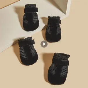 Abbigliamento per cani cuccioli stivali per animali domestici in forma comoda in fitta griglia facile da pulire a piede protezione scarpe da design anti-slip altamente protettive