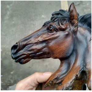 Sculture statue di cavallo ornamenti, mestieri di resina, sculture in legno imitazione, decorazioni per la casa, souvenir