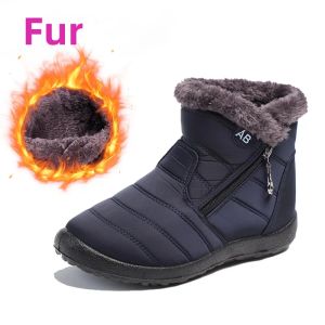 أحذية حجم US5US11 Snow Men Boots Usisex Winter Men and Women's Shoes Outdoor Designer Shoe Men Win Winter Fluff Warm Waterproof MA