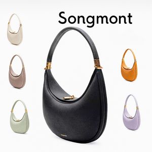 Luna Bag Songmont Luxury Handtasche Halbmond sogar Designer -Tasche Mann Totes lila Geldbeutel Baby Unterarm Beutel Damen Clutch 10A Crossbody Schultermodwegs Satteltaschen Satteltaschen