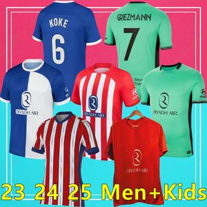 Atletico Madrids Futbol Formaları 23 24 25 Futbol Forması Griezmann 120. Yıldönümü M.Llorente Koke Saul Correa Lemar Futbol Gömlek Erkek Çocuk Kiti Setleri Üniformaları