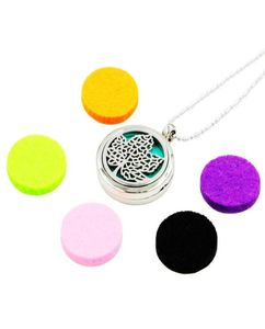 Neccuser Olio essenziale Neckt Aromaterapy Diffuser Locket Set con cuscinetti in feltro a 5 colori e 1 catena di collana 25styles9107209