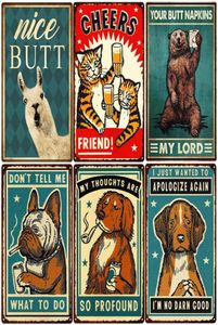 Fai quello che voglio segnali di metallo animale retrò decorazioni per barre della sala da barre bella piastra per culo da gatto cane vintage poster regalo divertente n394a3782707