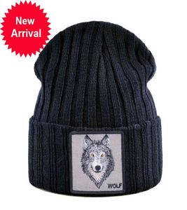 Neue fashion gestrickte Hüte für Männer Frauen Wolf Muster Schädel Mützen Unisex Stricken Streetwear Hip Hop Bonnet Caps Kpop Gorras6380986