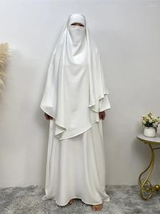 Etnik Giyim Siskakia Dubai Türk Türban Katı Müslüman Kadınlar Khimar Wrap Malezya Şalları Accanlar Fas Hijabs 15 Renk Eid 2024